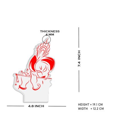 Lord Krishna Led Night Lamp Multicolored Light for Temple Decor Lamp